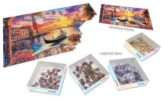 Frank Gondola Ride 1500 Piece Jigsaw Puzzle for Adults & Teenagers | Puzzle Game for Ages 15+ | Matte Finish Board | Includes 4 Sorting Trays | Jigsaw Puzzle for Adults & Kids | Made in India