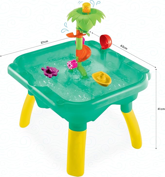 Funskool Giggles Splash n Fun Water Play Table, 10 Accessories for Water Fun Play, Ideal for pre-Schoolers, Multi-Colour.