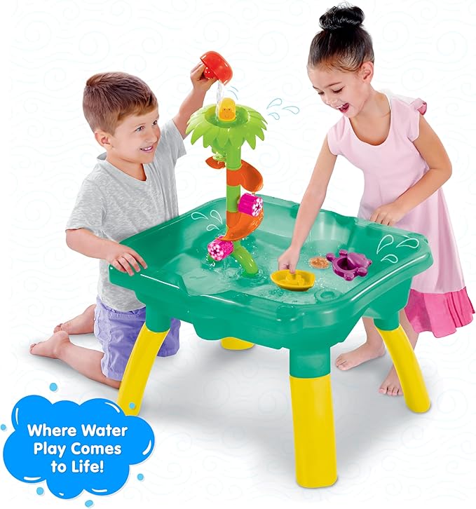 Funskool Giggles Splash n Fun Water Play Table, 10 Accessories for Water Fun Play, Ideal for pre-Schoolers, Multi-Colour.