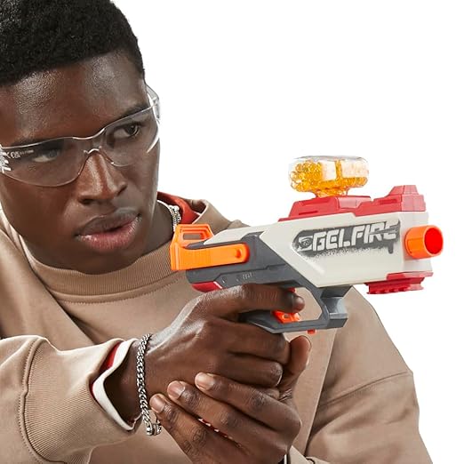 Nerf Pro Gelfire Legion Spring Action Blaster, 5000 Gelfire Rounds, 130 Round Hopper, Protective Eyewear, Slam Fire, Ages 14 & Up