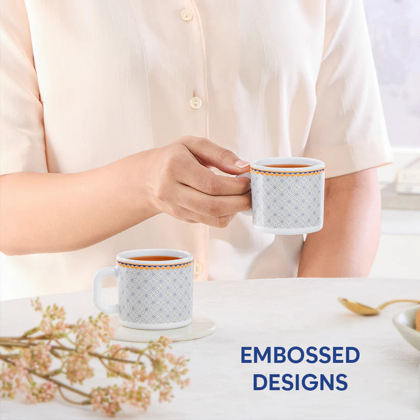 Borosil Larah Kosmia Mug Set 100ml Set Of 6