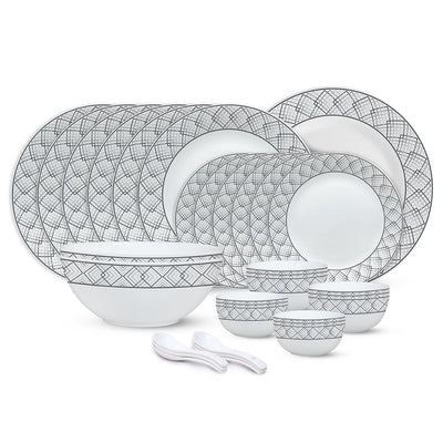 Larah by Borosil, Cycladia  33 pcs Dinner Set