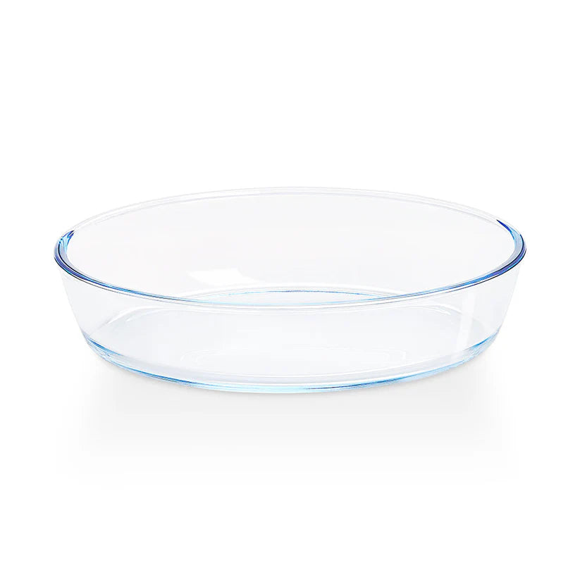 Borosil Baking & Serving Oval Shape Dish | Borosilicate Glass Bakeware and Serveware Tray | Microwave, Oven & Dishwasher Safe Bowl | Transparent Container (1.6 L)