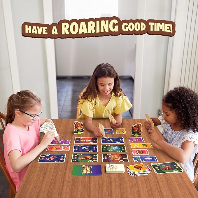 Skillmatics Card Game - Jungle Party, Fun Family Card Game of Strategy & Luck, Party Game, Gifts for Girls & Boys Ages 7, 8, 9 & Up,for kids