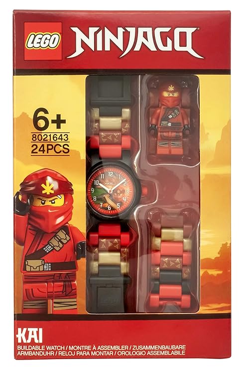LEGO Unisex-Child 8021643 Ninjago Kai Minifigure Link Analog Watch