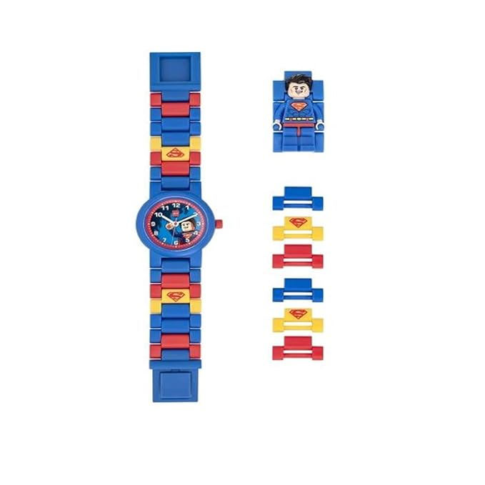 LEGO Kid DC Superman Minifigure Link Analog Watch 8021575
