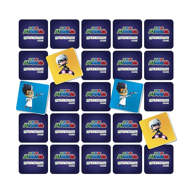 PJ Masks Hasbro Gaming Matching Game for Kids Ages 3&Up,Fun Preschool Game for 1+ Players,Multicolor