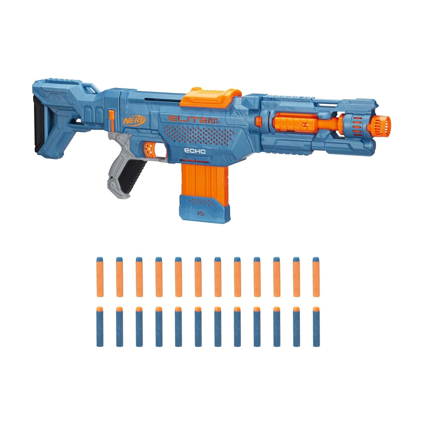 Nerf Elite 2.0 Echo Cs-10 Toy Blaster, 24 Darts,10-Dart Clip, Christmas and Birthday Gifts for Kids Teens and Adults, Outdoor Toy for Kids Ages 8+, Best Xmas Gift, Multicolor