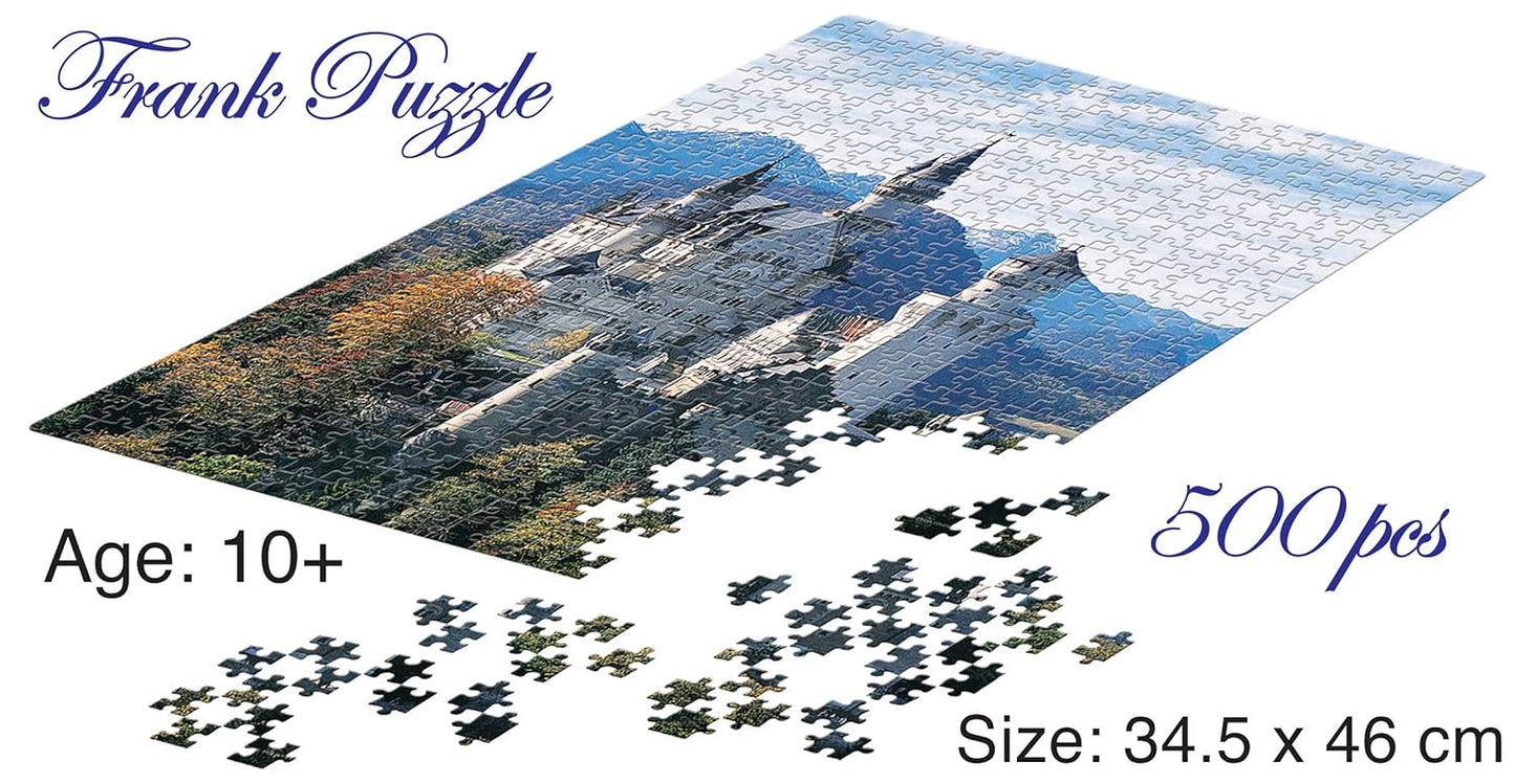 Frank Neuschwanstein 500 Piece Jigsaw Puzzle for Adults & Kids Above 10 Years | Having Realistic Illustrations - Fun & Challenging Puzzle Games for Focus, Memory & Stress Relief | Gifts for Teenagers