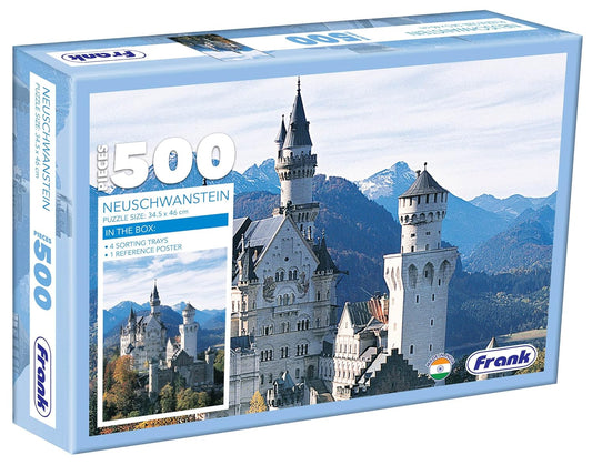 Frank Neuschwanstein 500 Piece Jigsaw Puzzle for Adults & Kids Above 10 Years | Having Realistic Illustrations - Fun & Challenging Puzzle Games for Focus, Memory & Stress Relief | Gifts for Teenagers