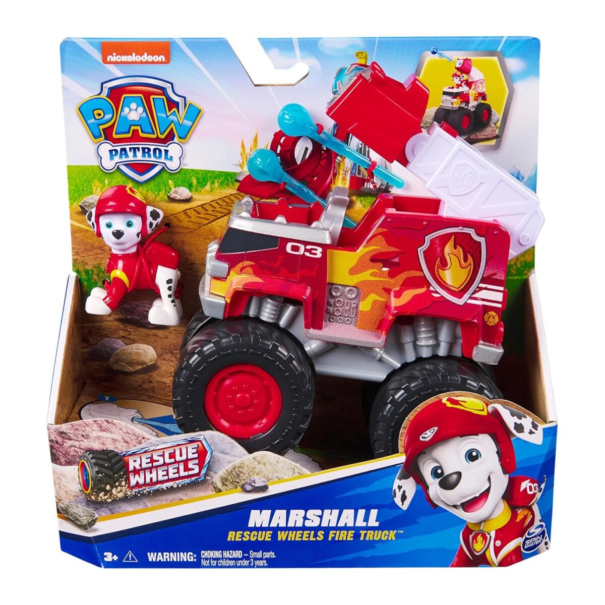 Paw Patrol Marshall Rescue Wheels Fire Truck Vehicle Toy – Amazing Collectable Action Car with 2 Projectiles for Kids 3+ Years
