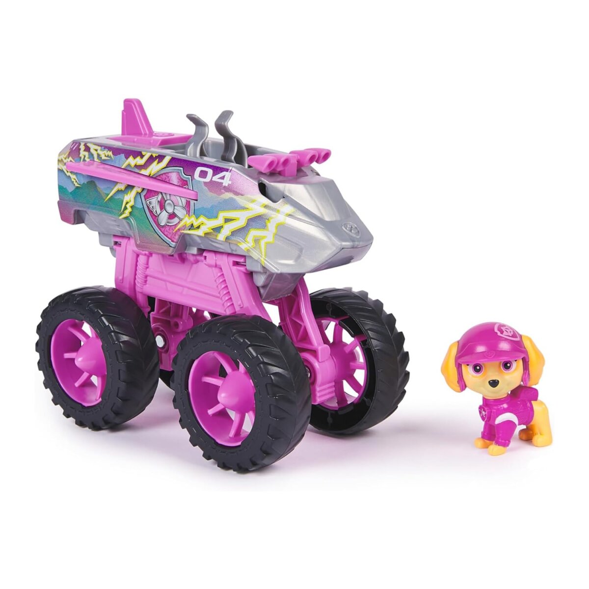 Paw Patrol Skye Rescue Wheels Action Car | Amazing Transforming Vehicle with Collectible Action Figure Adventure Playset for Kids 3+ Years