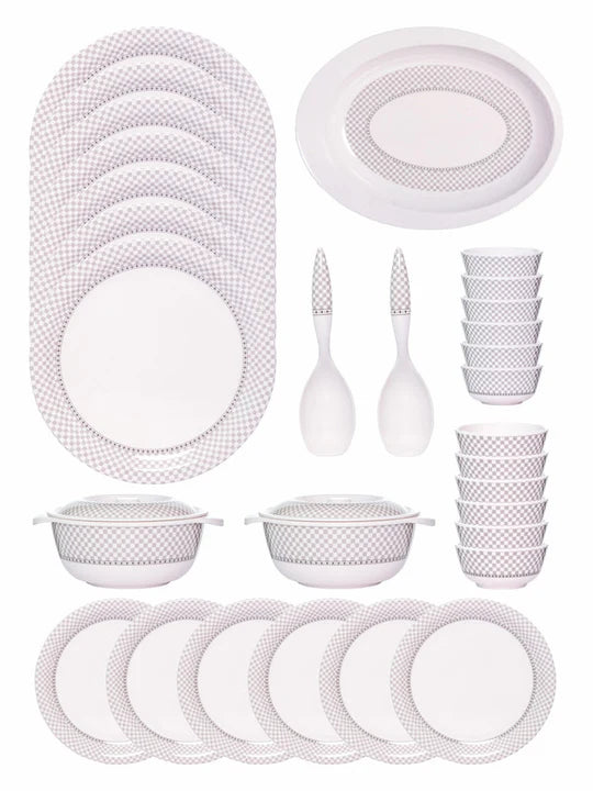 Servewell Dinner Set 31 pc Rnd - Checkers
