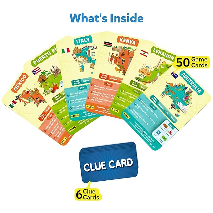 Skillmatics Guess in 10 Countries of the World, Perfect for Boys, Girls, Kids & Families Who Love Card Games, Educational Toys, Board Games, Trivia, Gifts for Ages 8, 9, 10 & Up