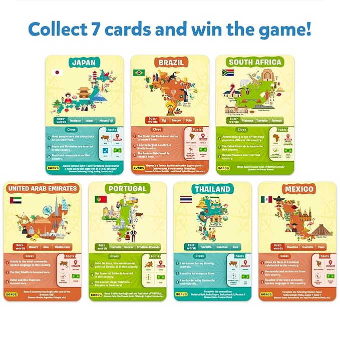 Skillmatics Guess in 10 Countries of the World, Perfect for Boys, Girls, Kids & Families Who Love Card Games, Educational Toys, Board Games, Trivia, Gifts for Ages 8, 9, 10 & Up