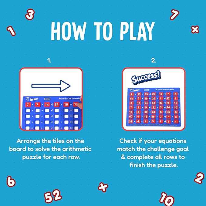 Funskool Sum Genius, Strategy Game, Board Game for Kids, Adults, Families, Educational, Fun, 1+ Players, Family Fun, Learning Activity Toy for Childrens, Gift Set for Kid, Ages 7+ Years