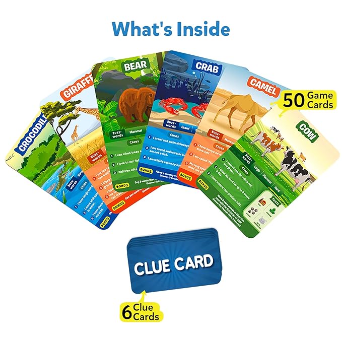 Skillmatics Card Game - Guess in 10 Animal Kingdom, Gifts for 6 Year Olds and Up, Quick Game of Smart Questions, Fun Family Game Visit the Skillmatics Store