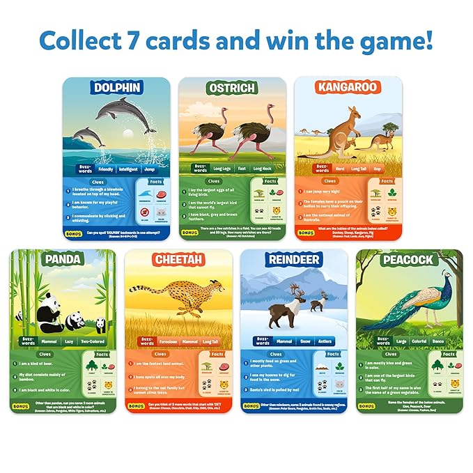 Skillmatics Card Game - Guess in 10 Animal Kingdom, Gifts for 6 Year Olds and Up, Quick Game of Smart Questions, Fun Family Game Visit the Skillmatics Store
