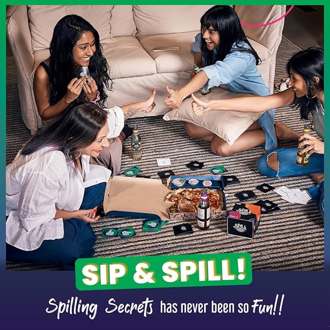 Spill Party Game for Adults, A Game of Spilling Secrets, Adult Card Games for Parties, Friends, and Entertainment - Ages 18+