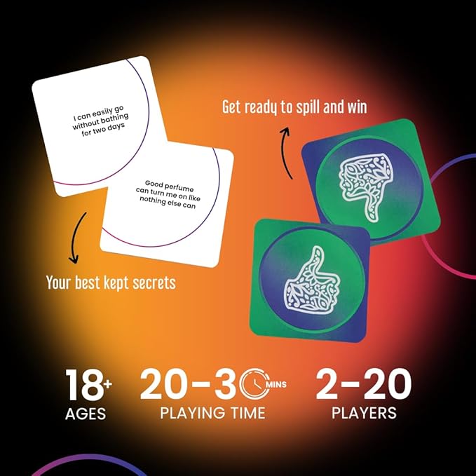 Spill Party Game for Adults, A Game of Spilling Secrets, Adult Card Games for Parties, Friends, and Entertainment - Ages 18+