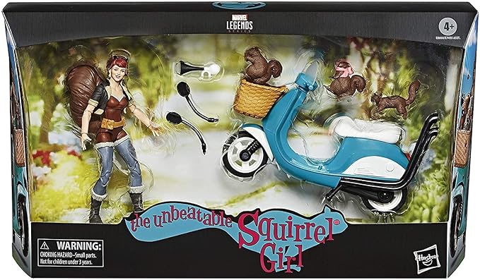 Marvel Hasbro Legends Series 6-Inch Collectible Action Figure Unbeatable Squirrel Girl Toy,Premium Design,Includes Vehicle&Accessories