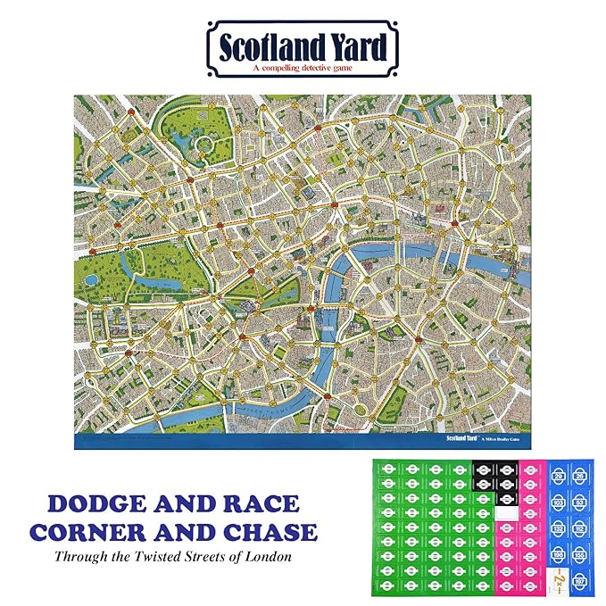 Funskool Games, Scotland Yard, A Compelling Detective and Strategy, Animal Board Game for Kids & Family, 2-3 Players, Ages 10 and Above, Multicolour