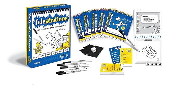 Funskool Telestration, Strategy Game, Board Game for Kids, Adults, Families, Educational, Fun, 4 to 6 Players, Family Fun, Learning Activity Toy for Childrens, Gift Set for Kid, Ages 8+ Years