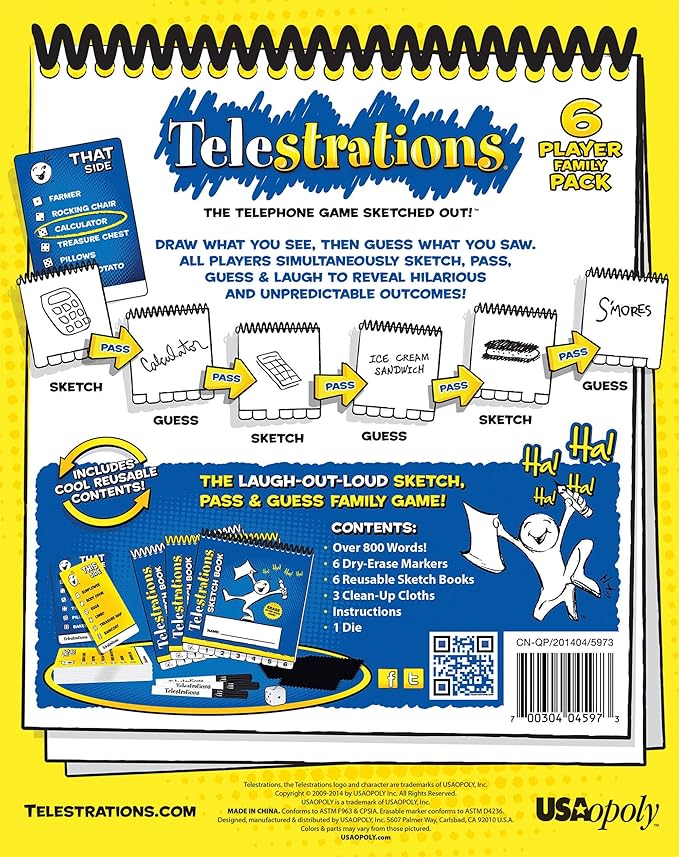 Funskool Telestration, Strategy Game, Board Game for Kids, Adults, Families, Educational, Fun, 4 to 6 Players, Family Fun, Learning Activity Toy for Childrens, Gift Set for Kid, Ages 8+ Years