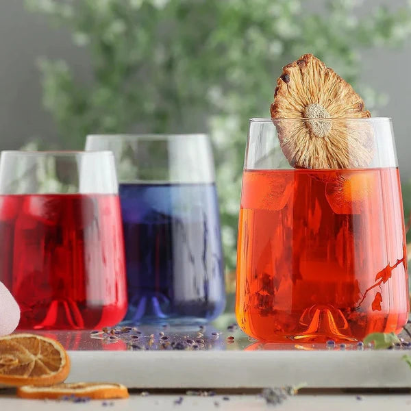 Lav Terra Glass Set for Soft Drink, 6 Pcs, 12.25 Oz (360 cc)