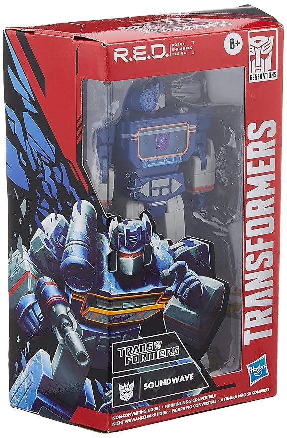 Transformers RED [Robot Enhanced Design] Vintage G1 Soundwave Action Figure 8 Years & Above (Blue)