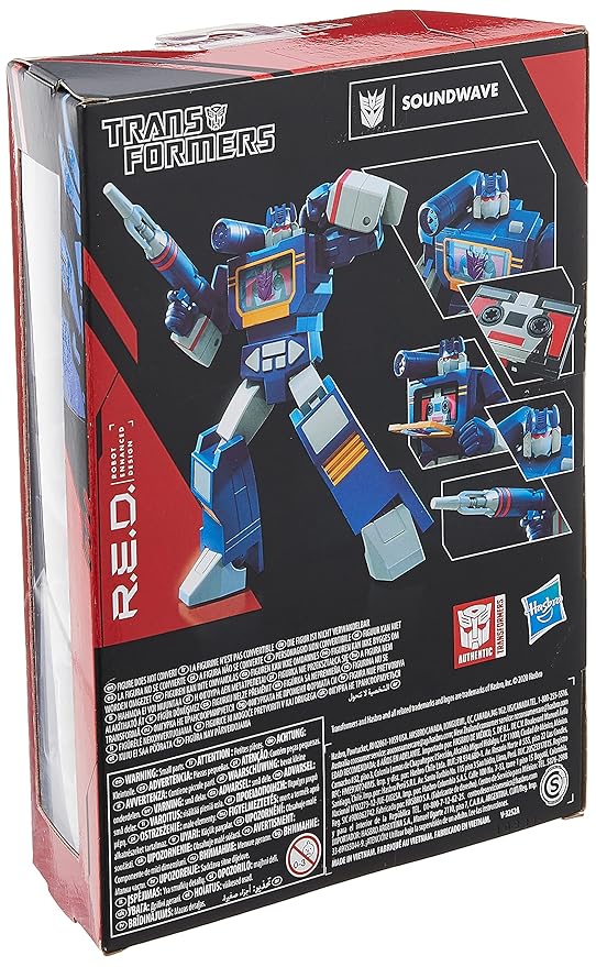 Transformers RED [Robot Enhanced Design] Vintage G1 Soundwave Action Figure 8 Years & Above (Blue)