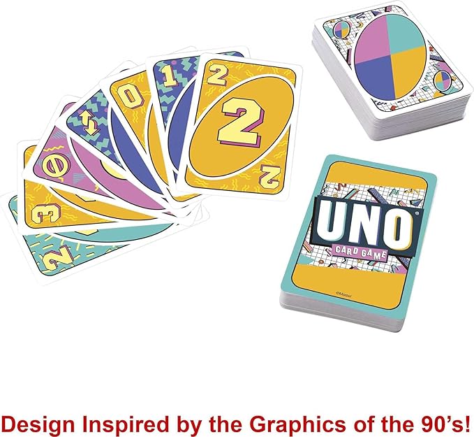 Mattel Games Uno Iconic 1990S Card Game For Kids, Pack Of 1