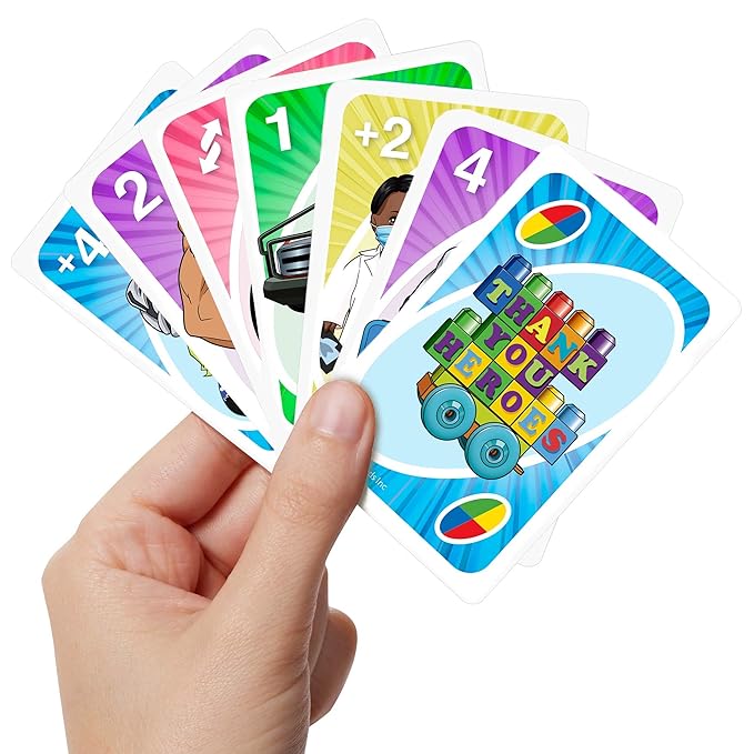 Mattel UNO - THANK YOU HEROES Card Game for Kid