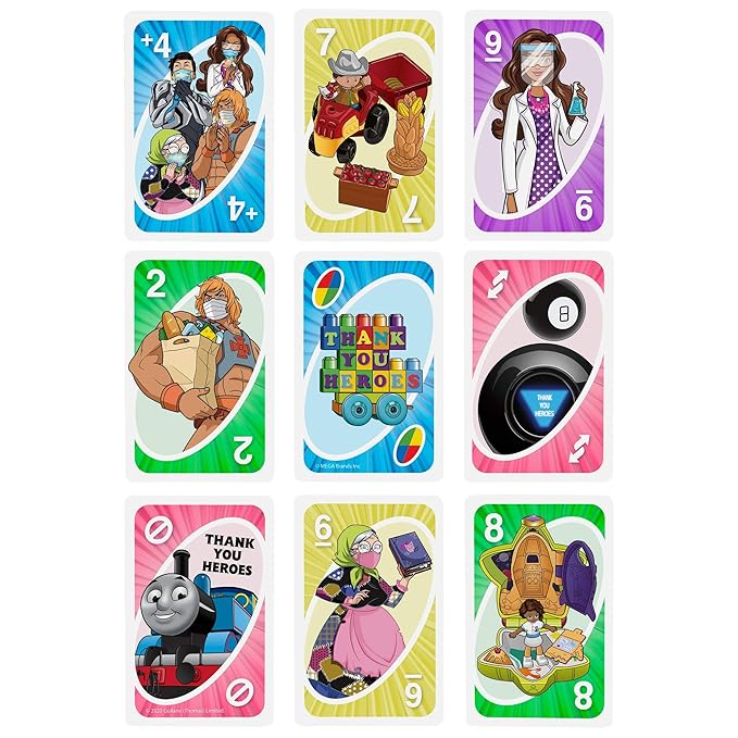 Mattel UNO - THANK YOU HEROES Card Game for Kid
