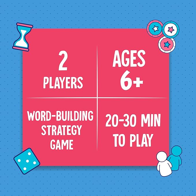 Funskool Word Build, Master The Art of Building Words, Strategy Game, Board Game for Kids, Adults, Educational, 2+ Players, Family Fun, Activity Toy for Childrens, Gift Set for Kid, Ages 6+ Years
