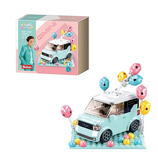 Sluban Mini Handcraft-Mini Car 236 pcs Building Blocks Kit for Girls Aged 8 Years(+) Creative Construction Set Educational STEM Toy, Blocks Compatible with Other Leading Brands, BIS Certified.