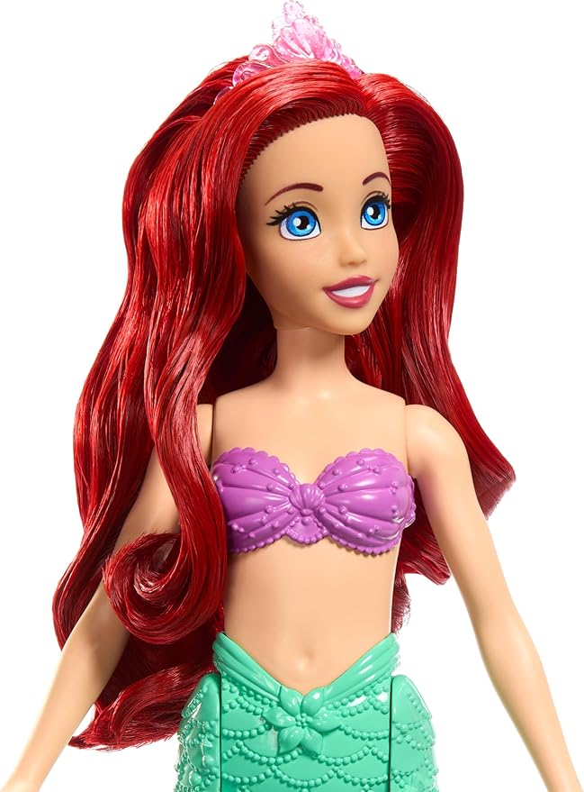 Mattel Disney Princess Ariel Mermaid Fashion Doll & 2 Mermaid Sister Dolls, Posable & with Glitter Fins, Inspired by Disney The Little Mermaid Movie