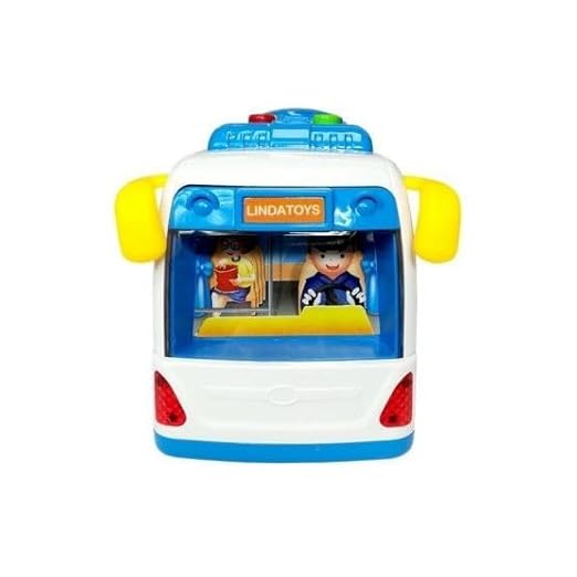 Rk Toys Public School Musical Toy City Bus Toys for Kids Friction Public Bus Activity Toy Vehicle with Music Sounds and Lights - Multicolor
