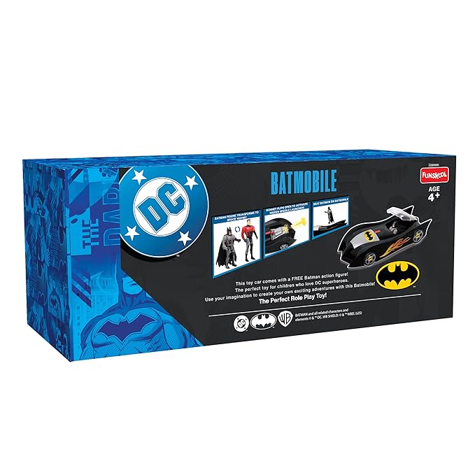 Funskool-Batmobile,Classic,4 inches,collectible,For 4 year Old Kids and Above,Toy (Multicolor)