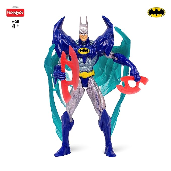 Funskool Glaciar Shield Batman Action Figure Toy for Kid, 6 Inch, Classic DC Superhero with Articulation, Movie Inspired Collectible, Ideal Gift for Children, Toys for Kids, Ages 4+ Years