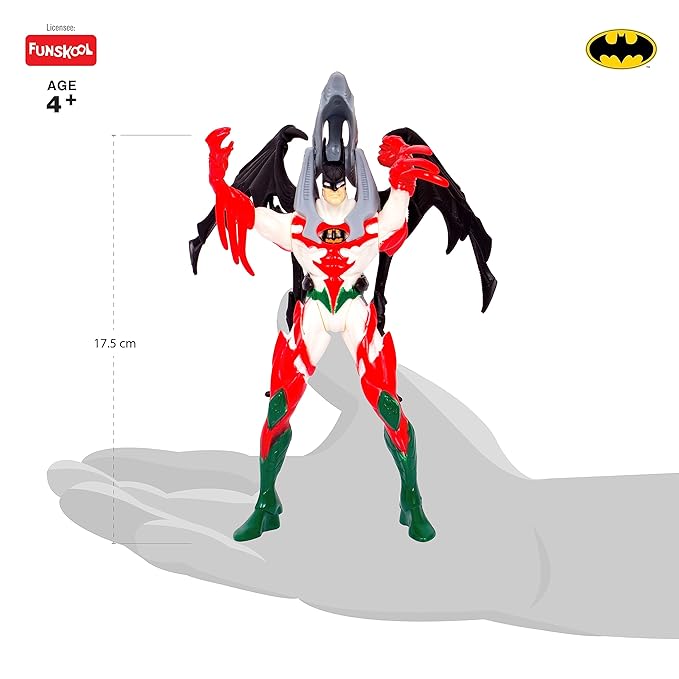 Funskool-Winged Knight Batman,Classic Action Figures with Articulation,6 inches,Collectible,for 4 Year Old Kids and Above,Toy