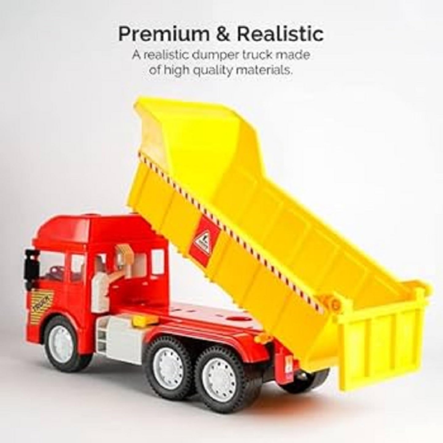Dumper Truck Friction Powered Construction Truck Vehicles for Kids with Light and Music Pretend Play Toy Trucks Play Building Vehicles Set for Kids 3-14 Years