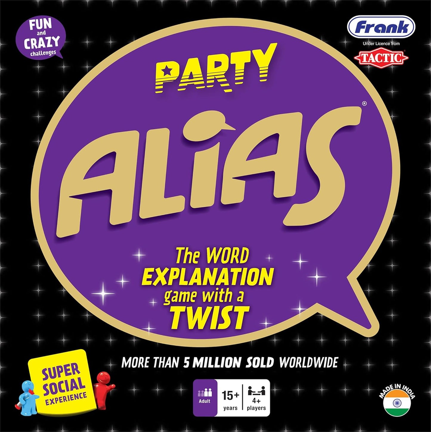 Frank Party Alias Board Games for Adults & Kids Above 15 Years | Fun for Family Games Night, 400 Word Guessing Card Game for 4 + Players | Classic Board Games for Stress Relief, Gifts for Teenagers