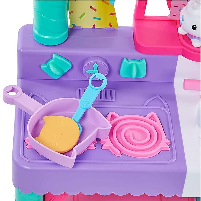 Gabby's Dollhouse Cakey Kitchen Playset with Accessories and Play Food