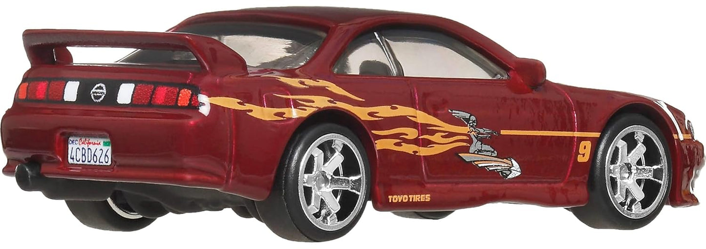 Hot Wheels® Cars, Premium Fast & Furious™ Nissan 240SX (S14), 1:64 Scale Die-Cast Car for Collectors Inspired by Fast & Furious™ Movie Franchise