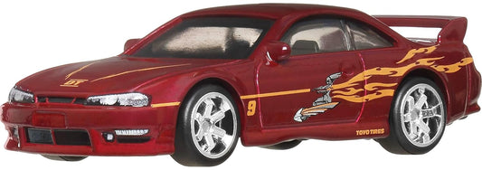 Hot Wheels® Cars, Premium Fast & Furious™ Nissan 240SX (S14), 1:64 Scale Die-Cast Car for Collectors Inspired by Fast & Furious™ Movie Franchise