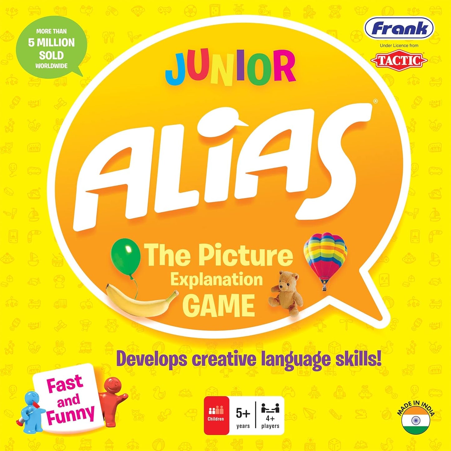 Frank Junior Alias Classic Board Games for Kids Above 5 Years | Brain Booster Educational Fun Toys, 300 Word Guessing Card Game | English Word Game for Language Development, Gifts for Girls & Boys