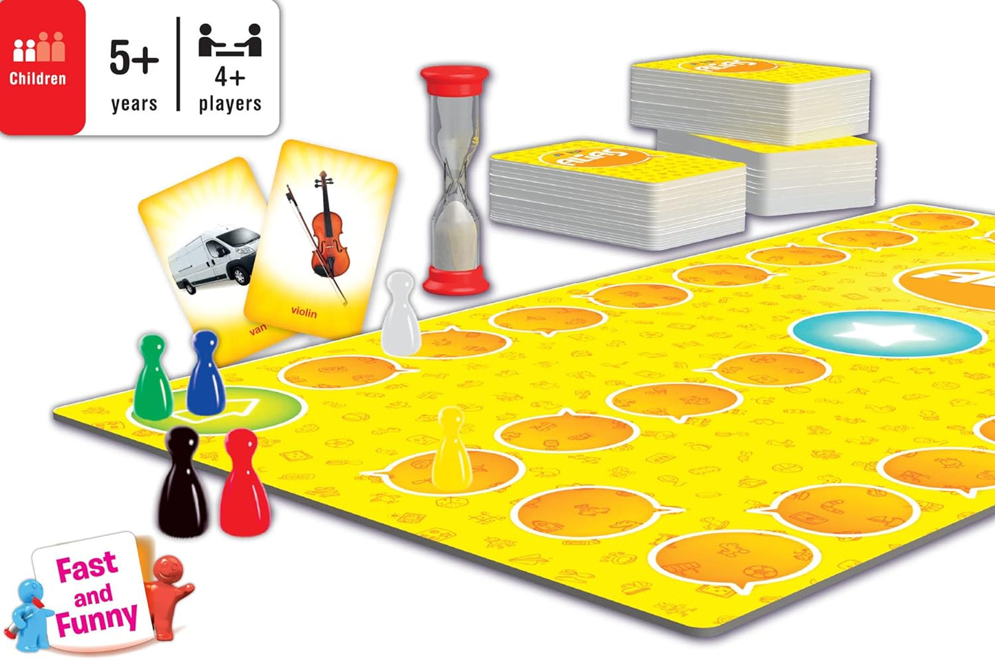 Frank Junior Alias Classic Board Games for Kids Above 5 Years | Brain Booster Educational Fun Toys, 300 Word Guessing Card Game | English Word Game for Language Development, Gifts for Girls & Boys