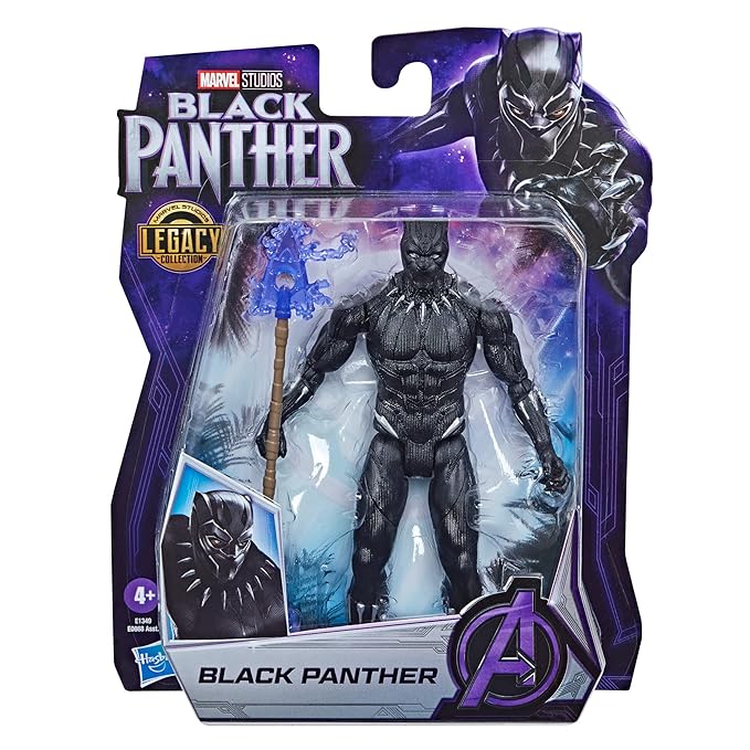 Marvel Black Panther Studios Legacy Collection Black Panther Toy, 6-Inch-Scale Collectible Action Figure, Toys for Kids Ages 4 and Up
