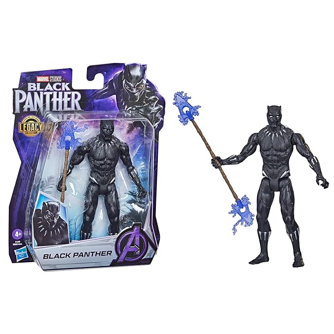 Marvel Black Panther Studios Legacy Collection Black Panther Toy, 6-Inch-Scale Collectible Action Figure, Toys for Kids Ages 4 and Up